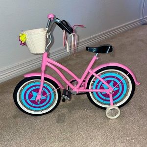 American Girl Doll Our Generation Bike OG Girl 18" Pink Metal Bicycle